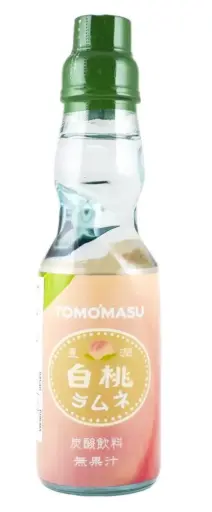 [4939826964707] TOMOMASU RAMUNE WHITE PEACH 200ML (JAPAN) 
