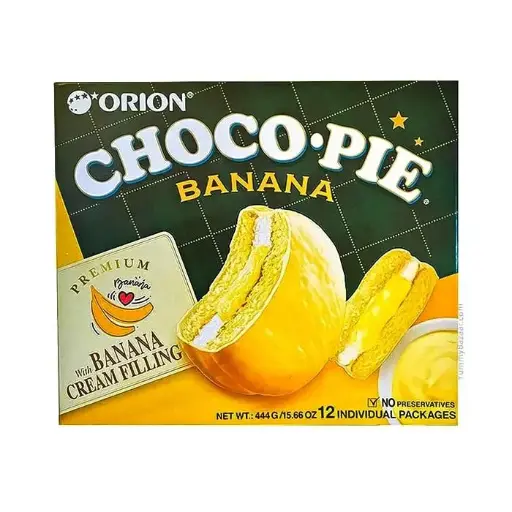 [OP112] ORION BANANA CHOCO.PIE 12CT 