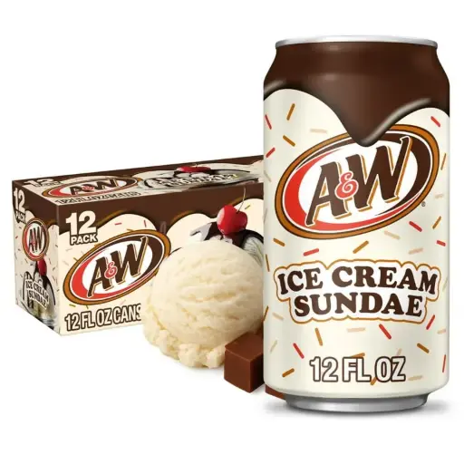 [078000342727] A&W ICECREAM SUNDAE CANS 355ML/ 12CT (US) 