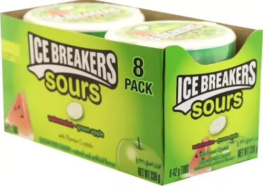 ICE BREAKERS WATERMELON/GREEN APPLE 42G/8CT
