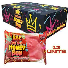 [3745] RAP SNACKS BIG BACK STRAWBERRY ICED HONEY BUNS 4OZ/12CT