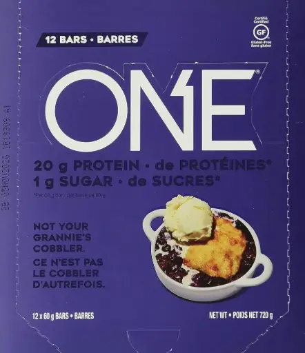 BAR ONE BLUEBERRY COBBLER PROTIEN BAR 60G/12CT
