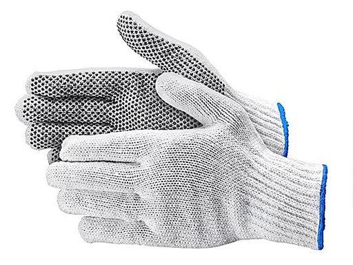 [698931202169] DOTTED WORK GLOVES LARGE 