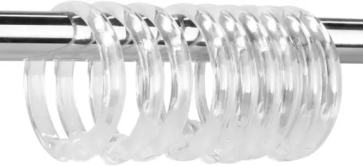  SHOWER CURTAIN HOOKS CLEAR /12PK