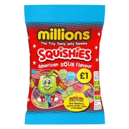 [5017375036706] MILLIONS SQUISHIES AMERICAN SOUR 100G (UK)