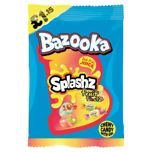[5011053027239] BAZOOKA SPLASHZ FRUIT FIESTA Pm 100G (UK)