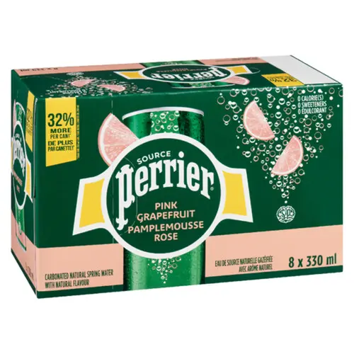 [055000209328] PERRIER WATER GRAPEFRUIT SLIM CANS 8X330ML