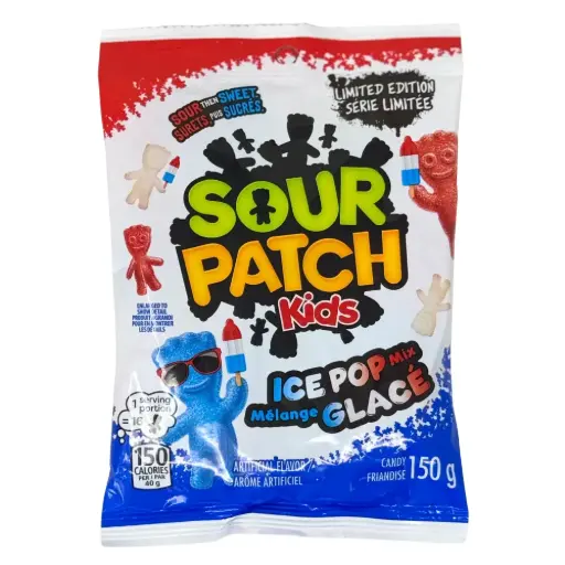 [057700018538] SOUR PATCH KIDS ICE POP MIX BAG 150G