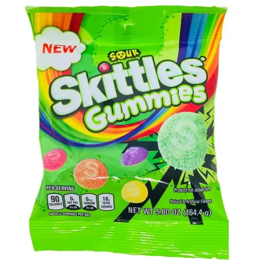 [058496463472] SKITTLES SOUR GUMMIES 130G