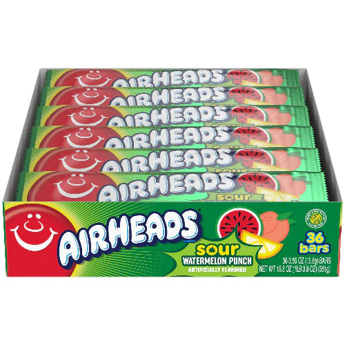 [6456] AIRHEAD SOUR WATERMELON PUNCH 36PK