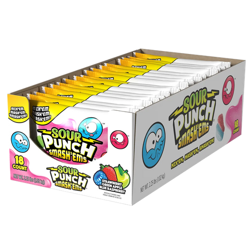 SOUR PUNCH SMASH'EMS 1.02KG/18CT