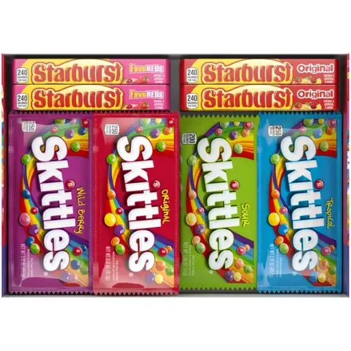[022000022790] SKITTLES / STARBURST VARIETY PACK 30CT (US)