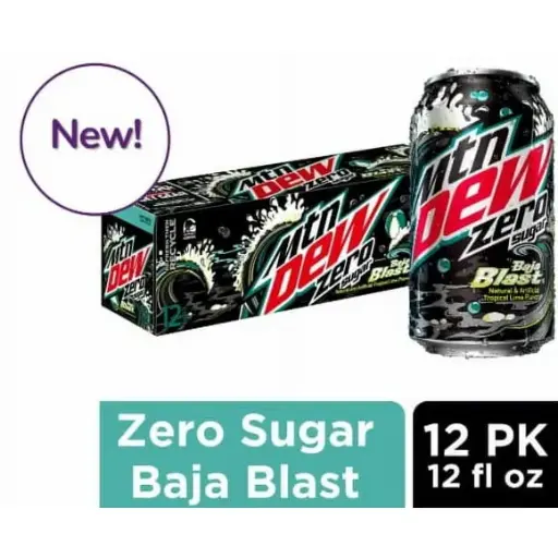 MOUNTAIN DEW BAJA BLAST ZERO SUGAR 355ML 12CT (U) 