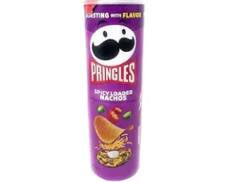 [038000308130] PRINGLES SPICY LOADED NACHOS /158G 
