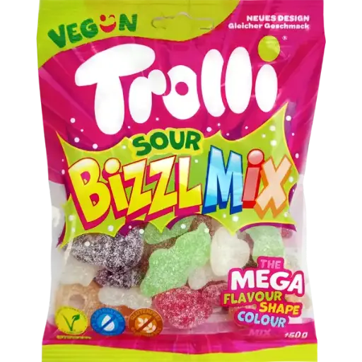 [4000512463672] TROLLI SOUR BIZZL MIX 150G (GERMANY)