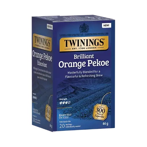 [070177235765] TWINNINGS BRILLIANT ORANGE PEKOE 44G