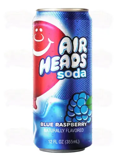 [860013906283] AIRHEADS BLUE RASP SODA 12OZ/12CT