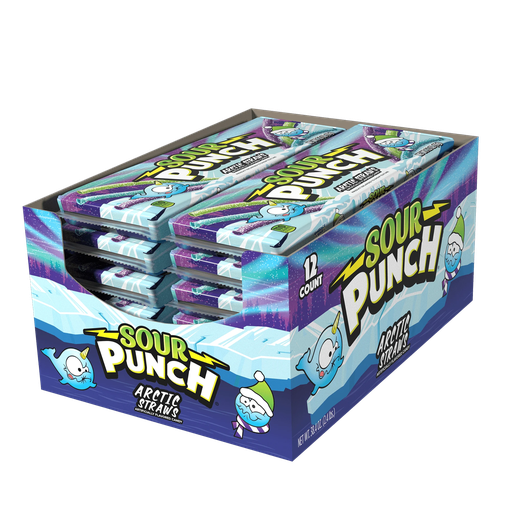 [137880]  SOUR PUNCH ARCTIC STRAWS 38OZ/24CT