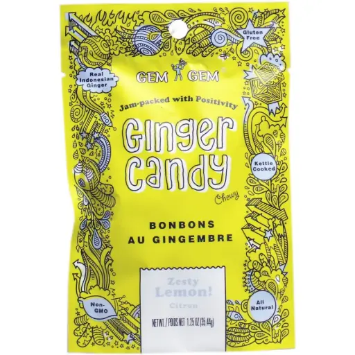 [GGB007] GEM LEMON GINGER CANDY 100G  