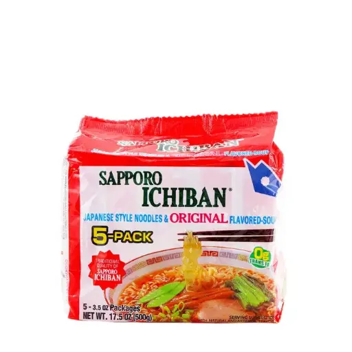 [076186005313] SAPPORO ICHIBAN RAMEN ORIGINAL 5PK 