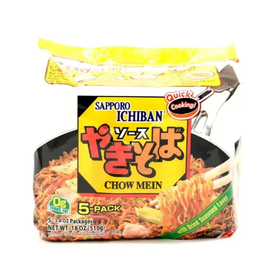 [076186005184] SAPPORO ICHIBAN RAMEN CHOW MEIN 5PK 