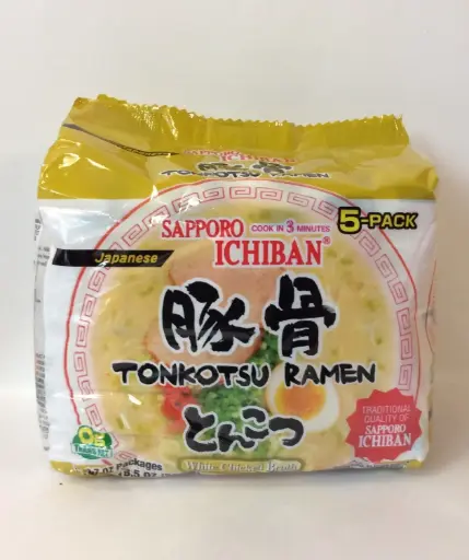 [076186005115] SAPPORO ICHIBAN TONKOTSU RAMEN 5PK 