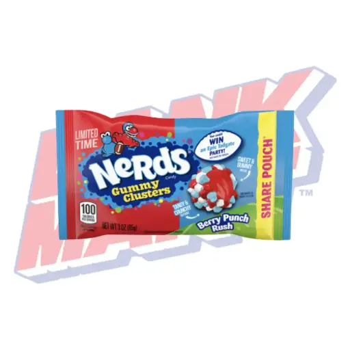 [4189] NERDS GUMMY CLUSTERS BERRY PUNCH 85G/12CT