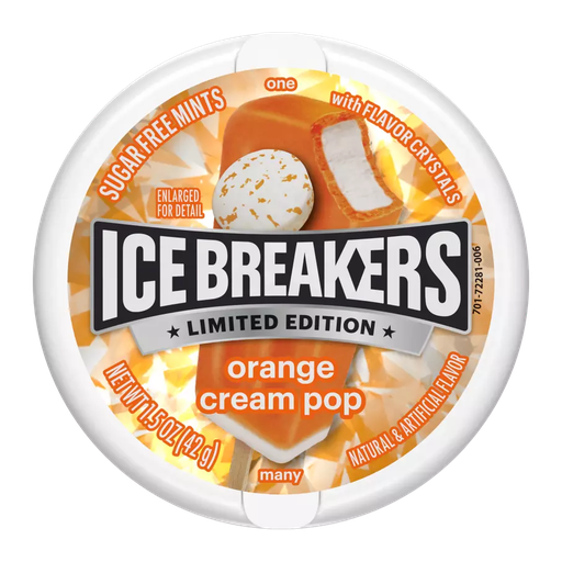 [034000722815] ICE BREAKERS ORANGE CREAM POP 42G/8CT