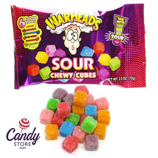[032134239117] WARHEADS CUBES SOUR SHARE SIZE 15CT