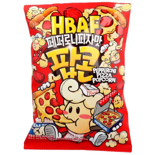 [8809617949281] HBAF PEPPERONI PIZZA FLVR POPCORN 80G