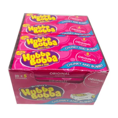 [1352.A] HUBBA BUBBA ORIGINAL SOFT BUBBLE GUM 20CT (UK)