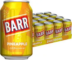 [05000382124436] BARR PINEAPPLE SODA 330ML/24CT (UK) 