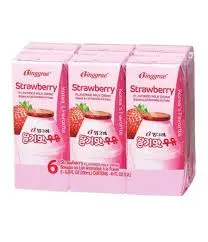 BINGGRAE STRAWBERRY FLAV MILK 200ML/6CT (KOREA) 