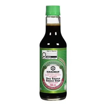 KIKKOMAN LESS SODIUM SOY SAUCE 296ML
