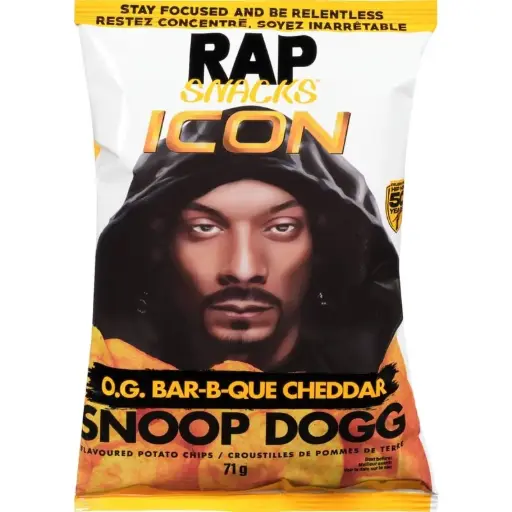 RAP SNACKS BAR-B-QUE CHEDDAR SNOOP DOG 71G