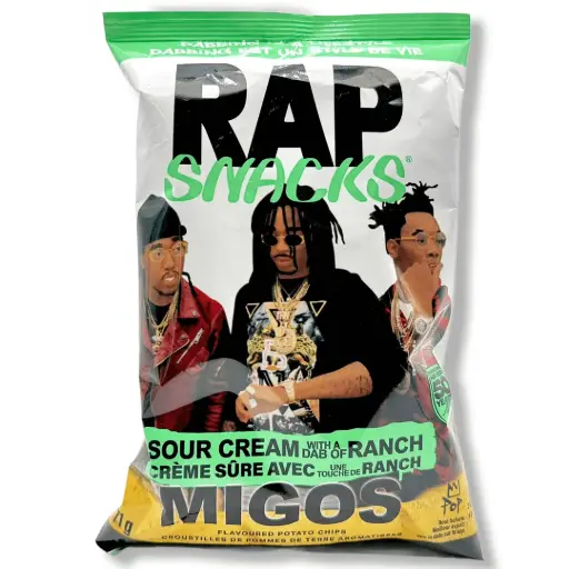 RAP SNACKS SOUR CREAM WITH RANCH MIGOS 71G 