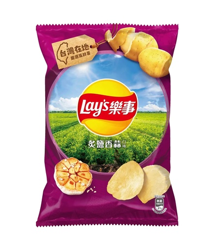 LAY'S ROASTED SALT GARLIC FLVR 80G (CHINA)