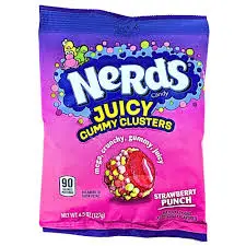 [5292] NERDS JUICY GUMMY CLUSTERS STRAWBERRY PUNCH 127G