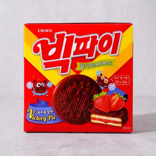 CROWN VICTORY PIE STRAWBERRY BISCUITS 324G (KOREA)