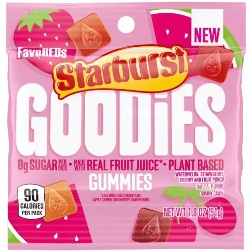 [1162D] STARBURST GOODIES FAVE REDS GUMMIES 51G (US)