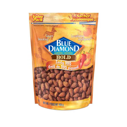 BLUE DIAMOND BOLD ZESTY BBQ ALMONDS 454G