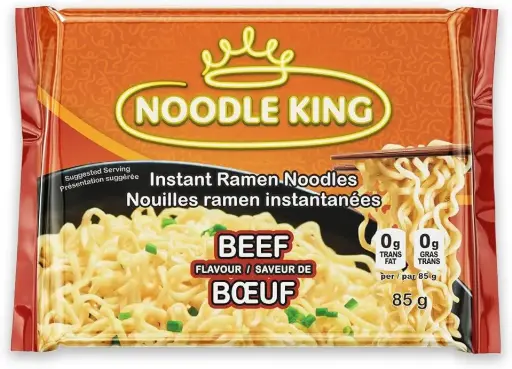 NOODLE KING BEEF POUCH 85G/24PK