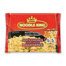 NOODLE KING SPICY CHICKEN POUCH 85G/24PK  