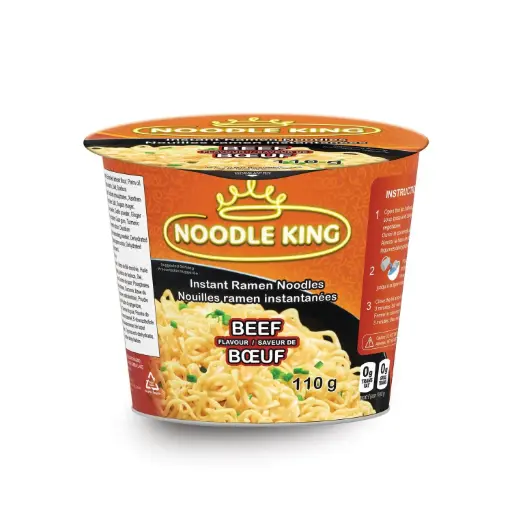 NOODLE KING BEEF BOWL 110G/12PK 