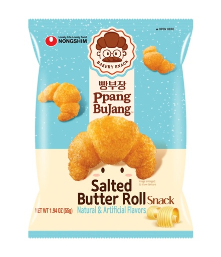 [NS-202] NONGSHIM PPANG BUJANG SALTED & BUTTER ROLL SNACK 55G