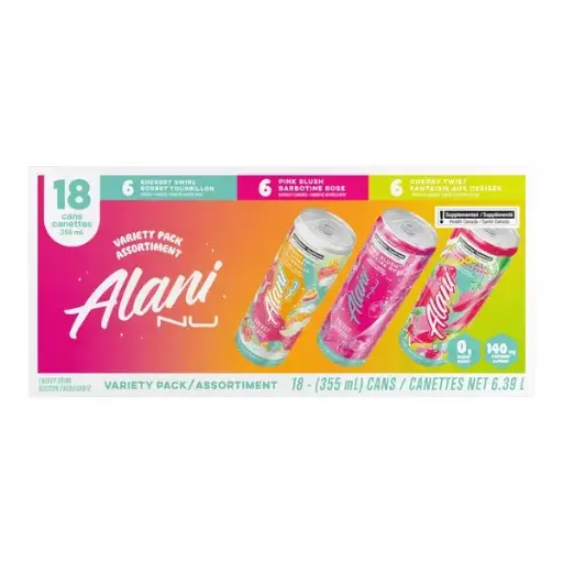 ALANI VARIETY PACK ENERGY DRINK 355ML/18CT