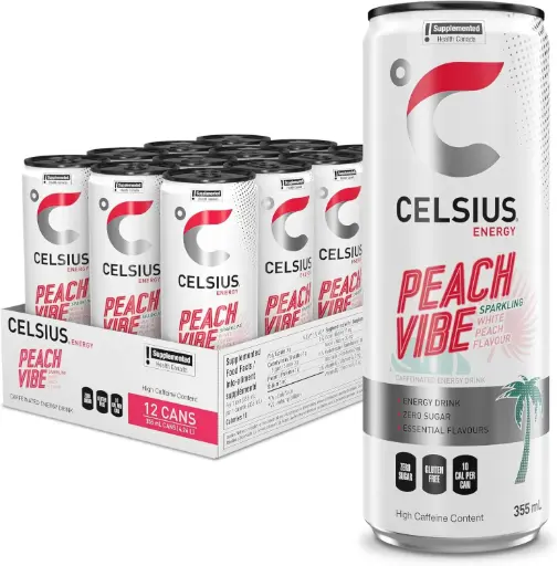 CELSIUS ENERGY PEACH 12X355ML