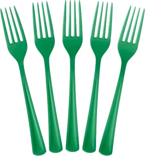 [FP32241] PLASTIC FRKS GREEN 18/PK   