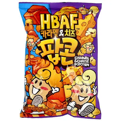 [SG3028] HBAF MILK CARAMEL & CHEESE FLVR POPCORN 80G 