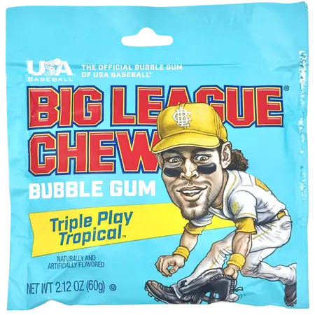[383661.] BIG LEAGUE CHEW TRIPLE PLAY TROPICAL 12CT 720G (US) 